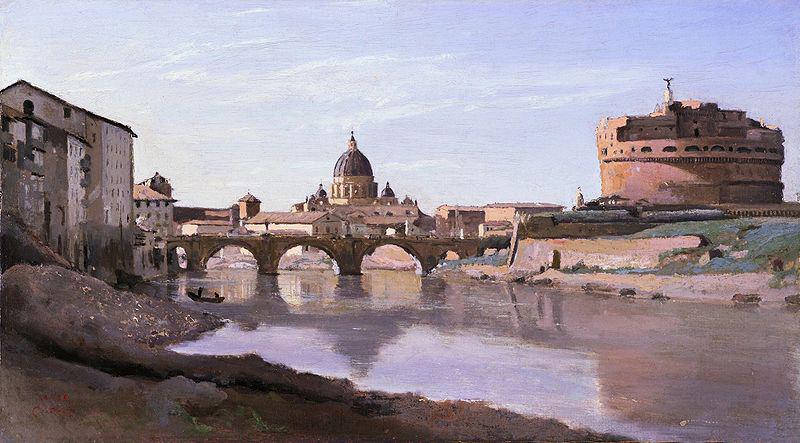  The Bridge and Castel Sant'Angelo with the Cuploa of St. Peter's